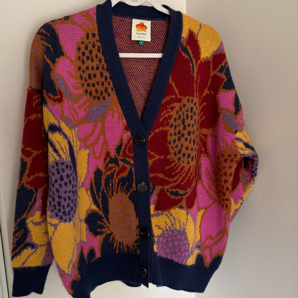 Farm Rio Women's Floral Cardigan Sweater - Multicolor